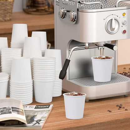 300 Count 5 oz Bathroom Cups, 5 oz Disposable Paper Cups, Small Mouthwash Cup, 5 Ounce Mini White Espresso Cups for Party, Travel, Picnic