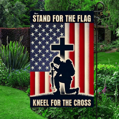 FLAGWIX American Army Veteran Flag - USA Premium Polyester The Cross Veteran Garden Flag (11.5" x 17.5") - 4th of July Memorial Day Veterans Day Decorations for Home, Decorative Indoor Outdoor Flag