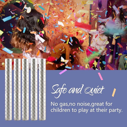 BATTIFE 10Pack Colorful Confetti Wands, Confetti Shoot Poppers, Tissue Paper Flick Flutter Sticks for Wedding Celebrations, Anniversary, Birthday Parties, Multi-color 7.8inch