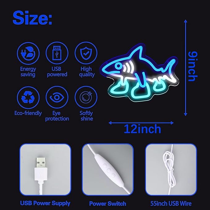 Italian Neon and Brain Root Sign Tralalalaleroo Neon Light Dimmable Funny Neon Light Person Shark Wall Sign for Bedroom Club Cafe Bar Collectors Aesthetic Decor Funny Gifts(11.81 * 8.66in)