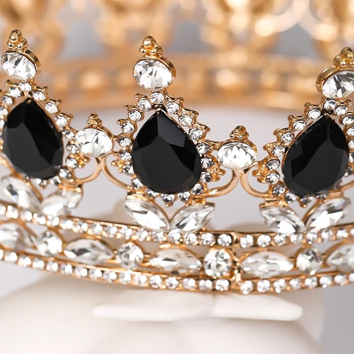 FORSEVEN Queen Crown Rhinestone Wedding Crowns and Tiaras for Women Costume Party Hair Accessories Princess Birthday Crown Crystal Bridal Crown Christmas Decorations Headband