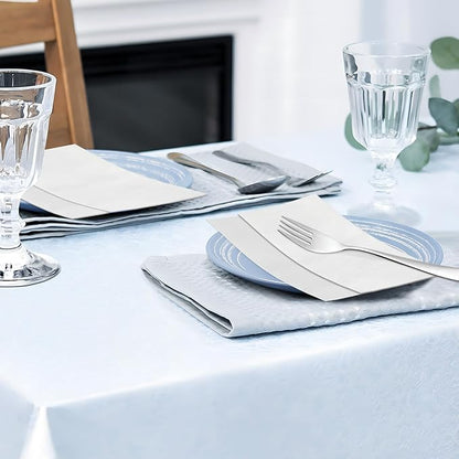 Disposable Fold Napkins, 13"x11.6" 1-Ply 500 Count Paper Dinner Napkins, White Napkins Bulk for Restaurants and Cafes