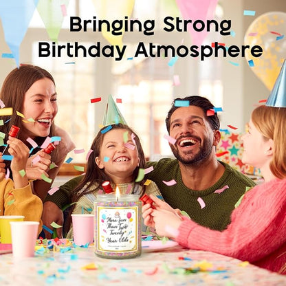40th Birthday Candles Gifts for Women- 9 oz Happy Birthday Candle with Vanilla Birthday Cake Scent, Gifts for Women & Men, Friendship Ideas