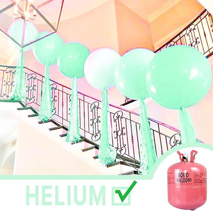 PartyWoo Mint Green Large Balloons 4 pcs 36 Inch Pastel Green Light Green Giant Big Jumbo Balloons for Birthday Baby Shower Wedding Anniversary Graduation Party Decorations, Green-Q06
