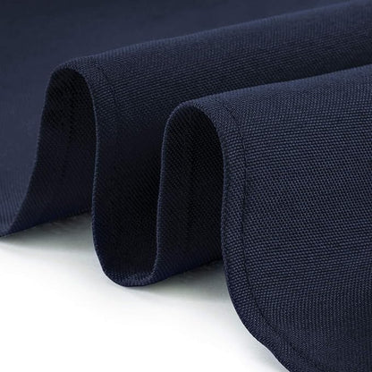 Lann's Linens - 10 Premium 120" Round Tablecloths for Wedding/Banquet/Restaurant - Polyester Fabric Table Cloths - Navy Blue