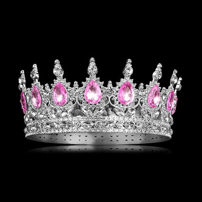 Onedor Silver Crown for Women Crystal Rhinestone Tiara Queen Headpiece for Wedding Prom Pageant Birthday Princess Theme Costume Party Hair Accessories and Cake Topper Decoration