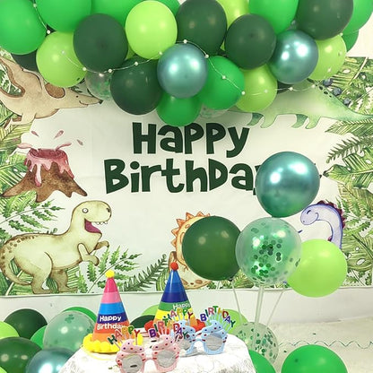 Green Balloons, 50pcs 12 Inch Different Shades Dark Green Balloons Green Latex Party Balloons for Party Decorations Patrick's Day Jungle Forest Themed Decorati