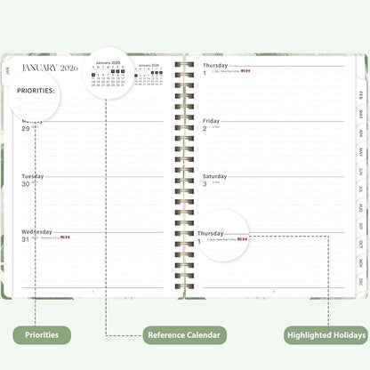 2026 Planner, Weekly and Monthly Calendar Academic Planner, Jan 2026 - Dec 2026, Planning Agenda Book for Desk Accessories and School Supplies - A5 (6.3'' x 8.5'')