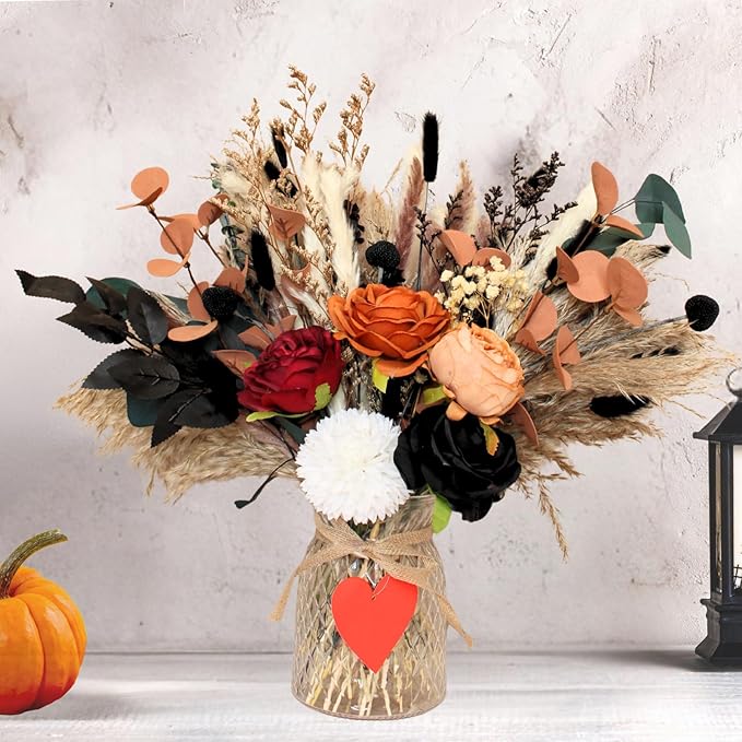 RyddeligHome Christmas Centerpieces for Dinner Table, Fall Centerpieces for Tables, Coffee Dining Table Centerpiece Decor for Home, Xmas Winter Decorations, Centro De Mesa De Otoño