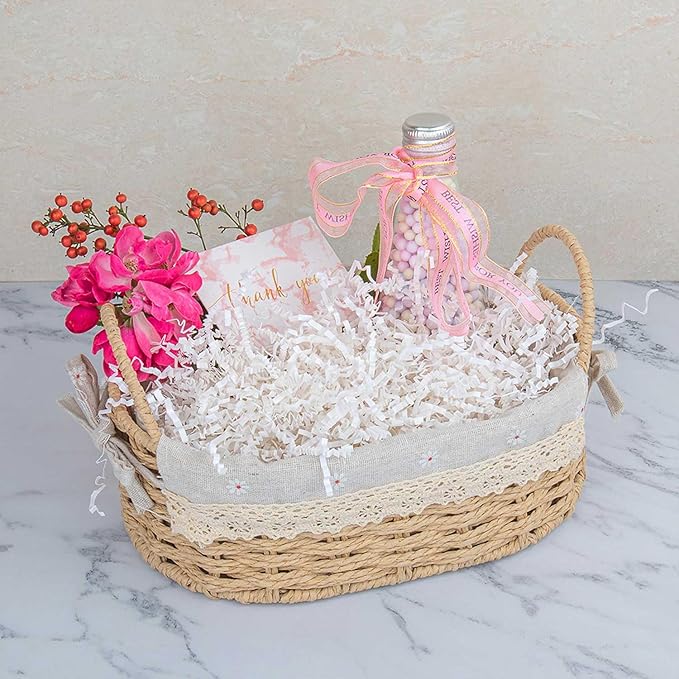 Caleihd 1/2 LB Crinkle Cut Paper Shredded Filler Paper for Gift Baskets Gift Box Confetti Paper Shreds Decoration Stuffing for Birthday, Weddings, Anniversaries, Christmas Wrapping White