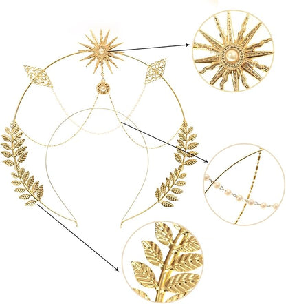 Bubbmi Women Halo Goddess Headband Costume Masquerade Headwear