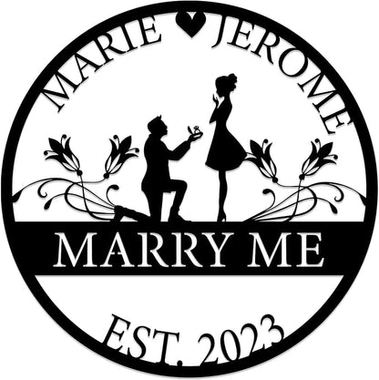 Personalized Valentines Metal Wall Sign, Custom Infinity Heart Love Couple Name Sign, Valentine's Wedding Gifts for Couples, Metal Engagement Sign, Home Decoration, Gift for Anniversary