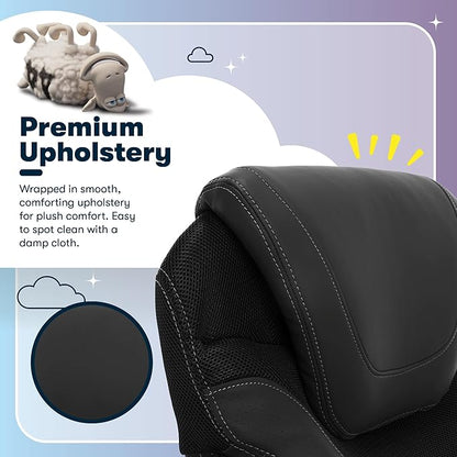 Serta Bryce Executive Office Chair - Ergonomic Computer DeskChair with Lumbar Technology - Adjustable Height - Memory Foam Body Pillows - 360° Swivel Rolling Base - Bonded Leather - Black