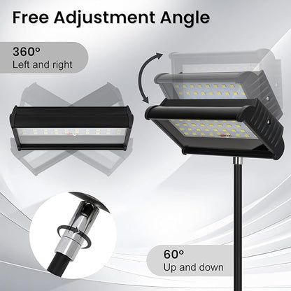 Trade Show Lights LED Display, Connectable Exhibit Arm Lighting Included Clamps, Mounting Brackets, Power Cables, Connect Cables, 360° Adjustable Angle for Trade Show Lighting, 3PCS Black