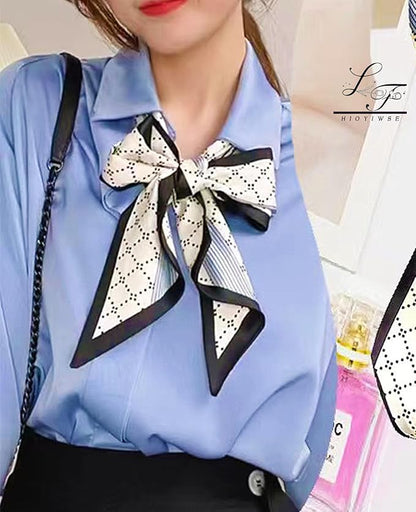 Head Scarf Hair Neck Scarves For Women Purse Bag Scarfs For Handbags Silky Long Thin Satin Headscarf Fashion