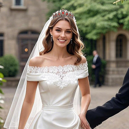 Crystal Tiaras and Crowns for Women - Wedding and Birthday Party Princess Crown Hair Accessories For Wedding, Prom, Pageant Celebration Party A3