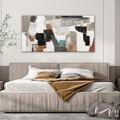 Dimpaga Abstract Canvas Wall Art Modern Wall Art Decor Pictures Wall Decor Minimalist Geometric Line Artwork for Walls Textured Wall Art Prints 20"X40" For Room Living Room Bedroom Office Decor