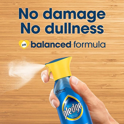 Pledge pH-Balanced Multisurface Spray, Gently Clean 101 Surfaces, Remove Dust and Messes, No Residue - Rainshower Scent, 9.7oz, Pack of 6