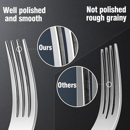 Silverware Set for 12, 60 Piece 18/10 Stainless Steel Flatware Utensils Cutlery Set, Mirror Polished knives Forks and Spoons Silverware Sets,Dishwasher Safe for Dinner Home Kitchen Wedding Party