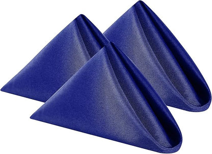 Cloth Napkins 20x20 inch Washable Polyester Dinner Napkins Soft Table Napkins for Wedding Party Dining Banquet(Royal Blue,100PCS)