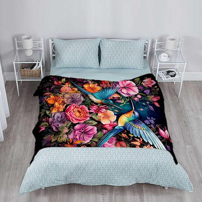 Firmiso Hummingbird Throw Blanket, Hummingbird Gifts for Women, Bird Blanket for Home Decor, Soft Lightweight Fleece, Washable No-Pilling, Single Sided, Hand/Machine Wash, 60x80 Inches