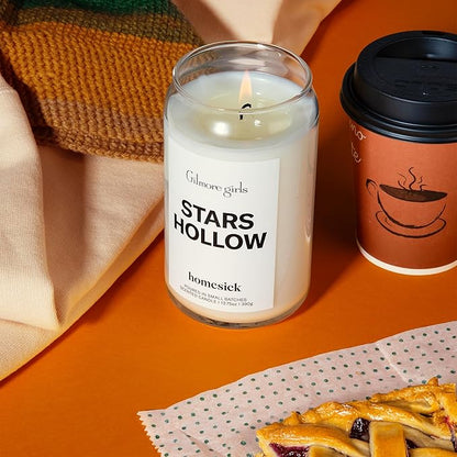 Homesick Stars Hollow Scented Candle – 13.75 oz Soy Wax in Non-Toxic Spruce Vanilla Mint Scent, 60-Hour Burn, Organic Cotton Wick – Wedding & Engagement Gifts for Couples in Reusable Jar
