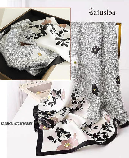 Neck Scarf For Womens Silky Head Scarves Hair Bandanas Square Scarf Fashion Accessories lightweight