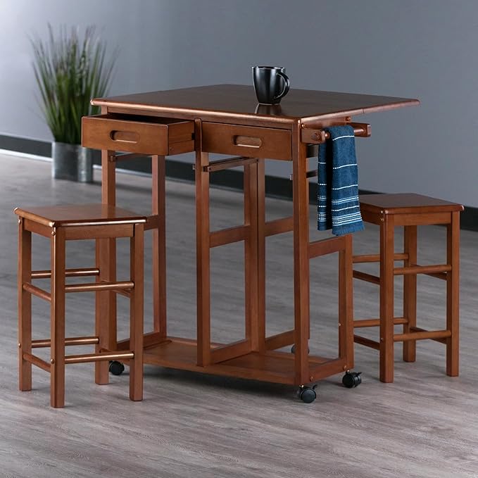 Winsome Wood Suzanne Kitchen, Square, Teak