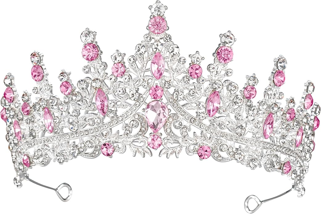 Tiaras and Crowns for Women Crystal Princess Tiaras Rhinestone Queen Crowns For Wedding Bridal Birthday Prom Pageant Party (Tiara 100)