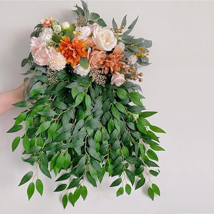 56pcs Italian Ruscus Greenery 68cm Artificial Greenery Stems Leaf Greenery Garland for Wedding Arch Flowers Centerpieces Balloon Arch Home Decor
