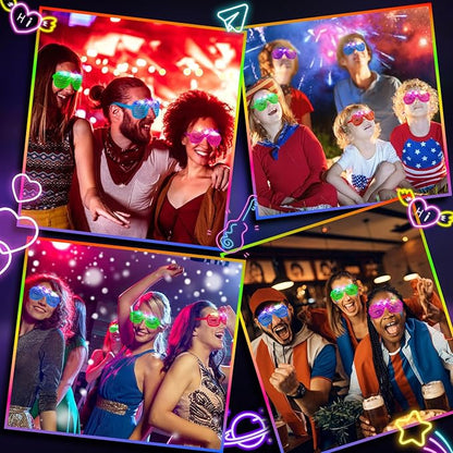 180 PCS Light Up Glasses, Glow In The Dark Party Supplies, LED Glasses, Neon Flashing Glasses Bulk for Kids and Adults, Glow Glasses for Glow Party, Wedding, Birthday, Halloween, Rave Carnival