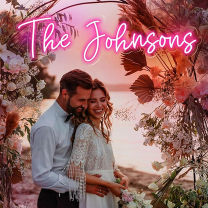 Custom Neon Sign, Name Sign Personalized, Neon Signs for Wall Decor, Wedding, Proposal, Anniversary Party, Bedroom Romance, LED Lights for Love Decorations (Wedding)