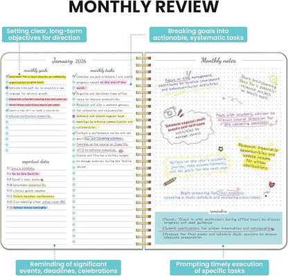 Monthly Planner 2026-2027, 2 Year Months Calendar Planner 2026-2027, Runs from January 2026 - Decembe 2027, 7" x 10", 24 Months, Perfect for School Office Home Planning - Green