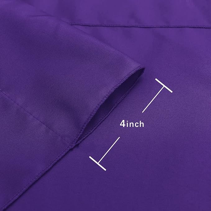 Hiasan Purple Backdrop Curtains for Parties, Polyester Photography Backdrop Drapes for Family Gatherings, Wedding Decorations, 5ftx7ft, Set of 2 Panels