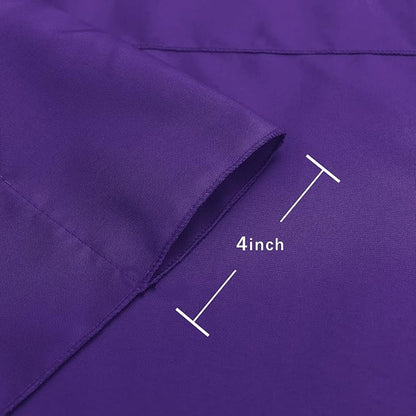 Hiasan Purple Backdrop Curtains for Parties, Polyester Photography Backdrop Drapes for Family Gatherings, Wedding Decorations, 5ftx7ft, Set of 2 Panels