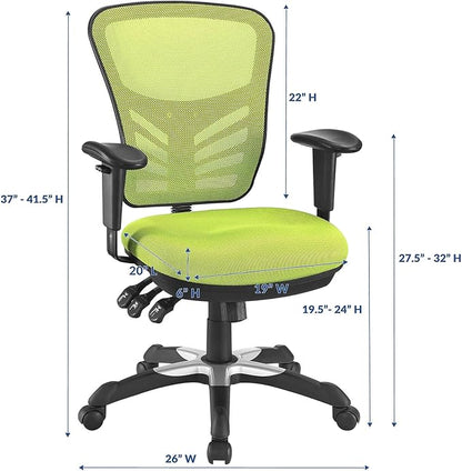 Modway Articulate Ergonomic Mesh Office Chair in Green