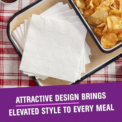 Vanity Fair Extra Absorbent Premium Paper Napkins, 160 Count, Disposable Napkins Made Soft And Strong For Messy Meals And Everyday Use