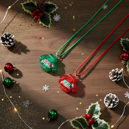 Yinkin 30 Pcs Christmas Light up Necklace for Adults Flashing Necklaces Christmas Accessory for Xmas Party Favors Stocking Stuffers Xmas Ornaments Decoration Party Supplies (Sweater)