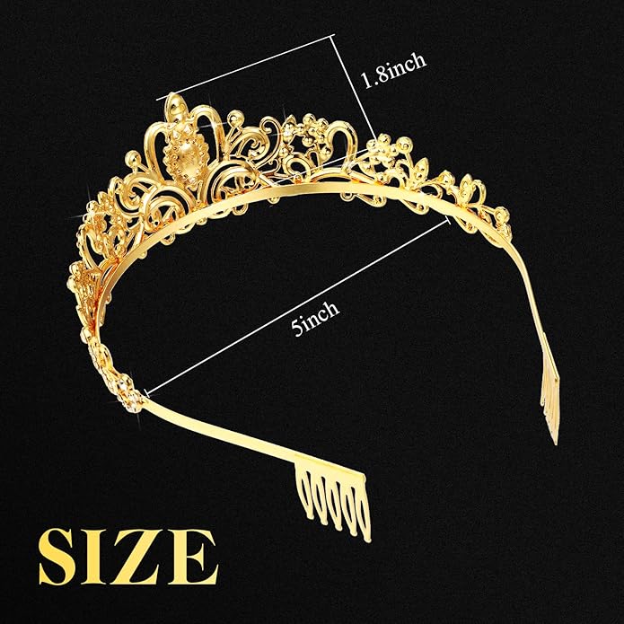 BBTO 10 Pcs Crystal Tiara and Crowns for Women Girls Princess Rhinestone Crown Queen Headband with Combs Bride Tiara for Birthday Party Wedding Prom Hair Accessories