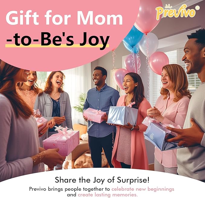 Previvo Gender Reveal Holiday supplies confetti (6PCS-Pink)