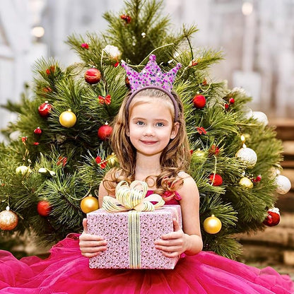 Princess Crowns 10 Packs Headbands for Girls Women, Glitter Birthday Tiara Crowns for Princess Party Favors Birthday Gifts