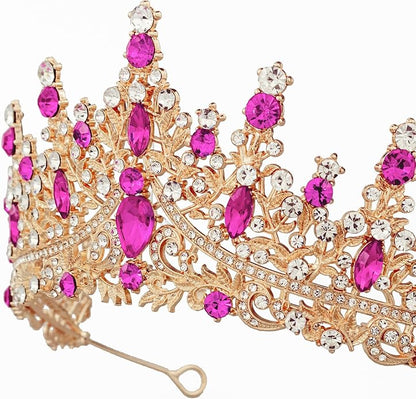 Tiaras and Crowns for Women Crystal Princess Tiaras Rhinestone Queen Crowns For Wedding Bridal Birthday Prom Pageant Party (Tiara 100)