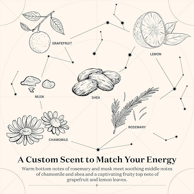Birthdate Candles, August 6 - Leo Zodiac Scented Candles Birthday Gift - Rosemary, Chamomile & Shea Scent - All-Natural Soy & Coconut Wax, 60-80 Hour Burn Time - Made in USA