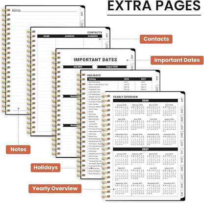 2026 Planner, Weekly and Monthly Planner for Women, Jan 2026 - Dec 2026 Pretty 2026 Calendar Planner with Monthly Tabs, Inner Pocket, Spiral Binding, Perfect for Office Home School - 6.3" x 8.5", Tropical Songbird