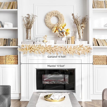 Holiday Tree Handcrafted 48" Capiz Shell Coastal Christmas Garland – Rectangular Design for Indoor Use | Elegant Capiz Splendor & Beach Christmas Decor for Home
