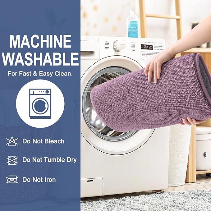 OLANLY Thick Memory Foam Bath Mat Rug 36x24, Extra Soft Absorbent Bathroom Rug, Quick Dry Bath Mats, Non-Slip, Machine Washable Carpet for Bathroom, Tub and Shower, Home Decor Accessories, Deep Plum