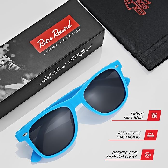 Retro Rewind Polarized Sunglasses for Men and Women - UV Protection Classic Sun Glasses