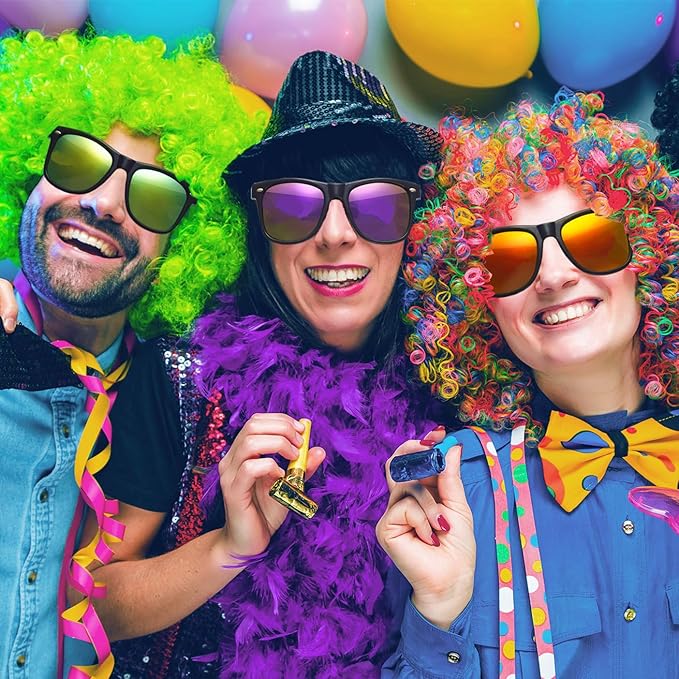 Fsmiling Neon Sunglasses Bulk Adult Party Sunglasses 80s Glasses Shades for Men Women Party Favors-15Pack,UV Protection