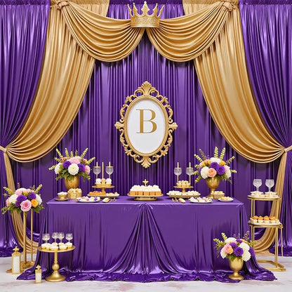 10ftx10ft Shimmer Purple Sequin Backdrop Curtain for Parties-2 Panels 5x10ft Thick Wrinkle Free Glitter Backdrop Drapes Photo Back Drop Curtains for Girl Birthday Wedding Photography Background