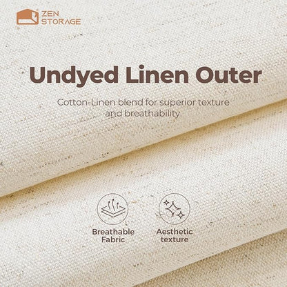Cotton Linen Drawer Organizers for Baby Clothes, 20Pack Multi-Size Nursery Dresser Dividers for Clothes, Premium Foldable Storage Bins for Bedroom, Closet and Diaper Table, Beige